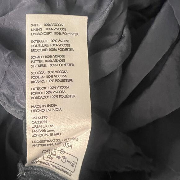 Free People Bali Santa Cruz Maxi Dress M Blue Floral Western Chic cottagecore - Picture 8 of 12